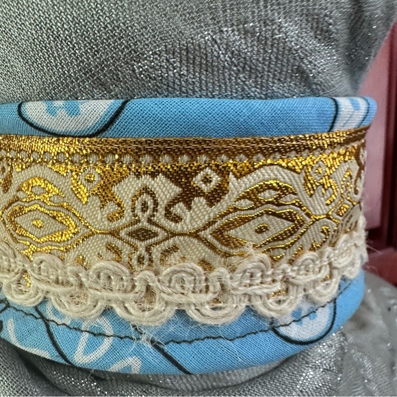 Boho OOAK Fabric Choker Shabby Chic Necklace Scarf Collar Handmade Fiber Art NEW - Picture 8 of 11